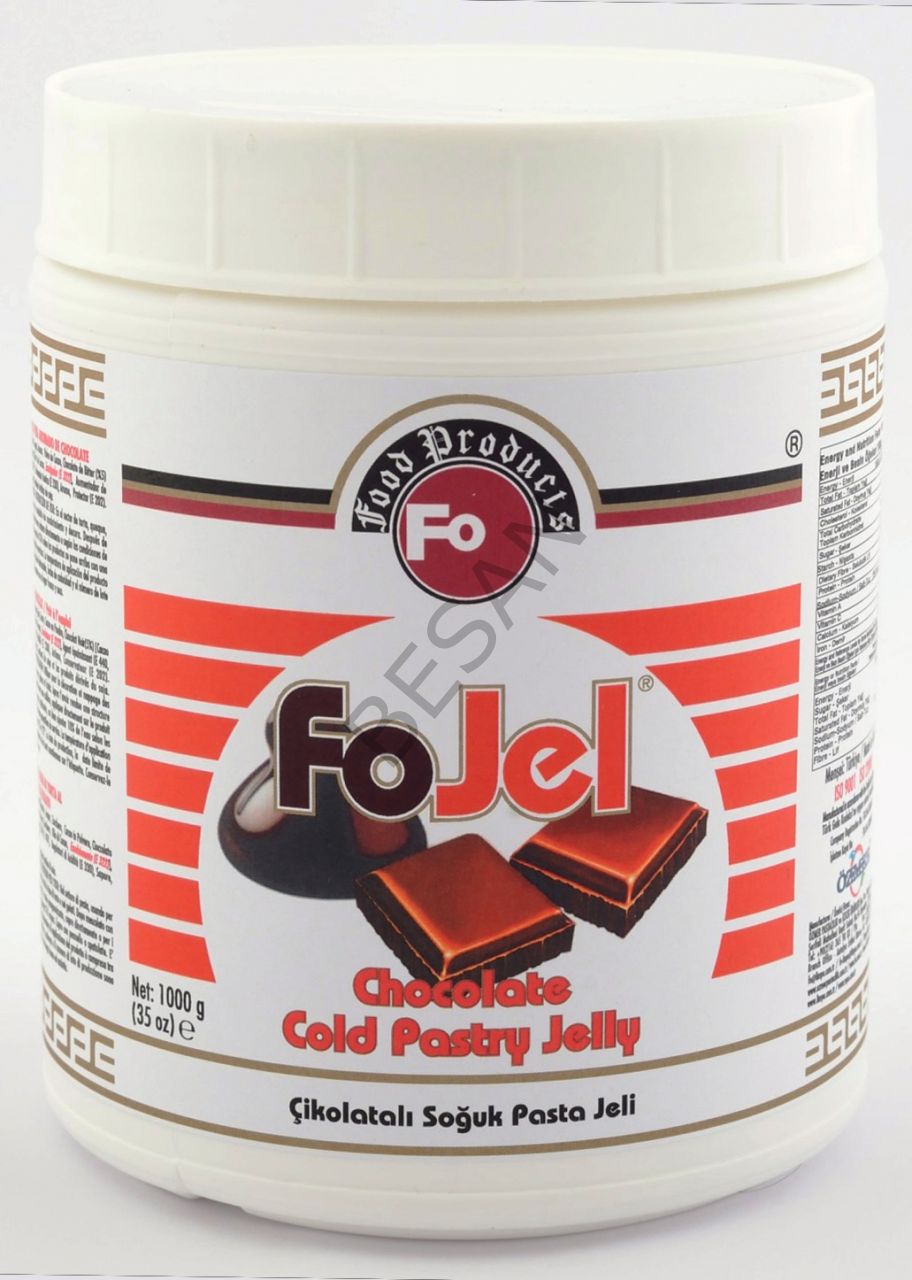 ÇİKOLATALI Bitkisel Dekoratif Soğuk Pasta Jeli 1,5 KG. Fo Marka