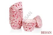 KAĞIT KAPSÜL PEMBE KALP DESEN NO:0  480 ADET