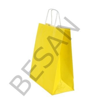KAĞIT POŞET ÇANTA DÜZ RENK 25*12*31 cm   25 ADET/PAKET