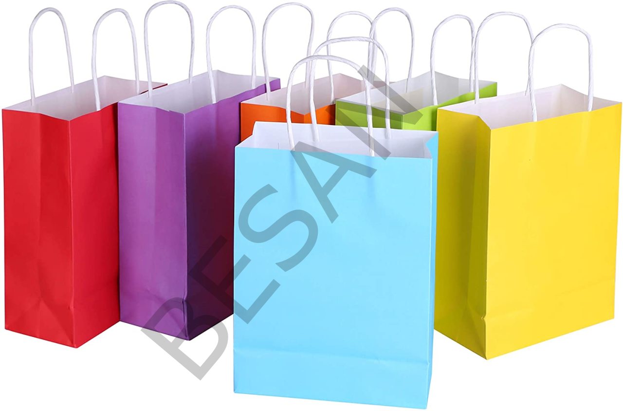 KAĞIT POŞET ÇANTA DÜZ RENK 25*12*31 cm   25 ADET/PAKET