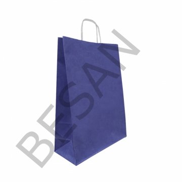 KAĞIT POŞET ÇANTA DÜZ RENK 25*12*31 cm   25 ADET/PAKET