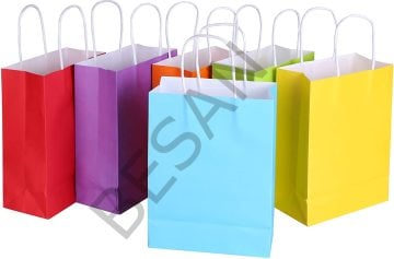 KAĞIT POŞET ÇANTA DÜZ RENK 31*12*41 cm  25 ADET/PAKET