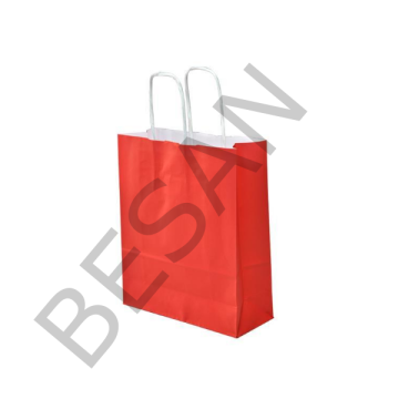 KAĞIT POŞET ÇANTA DÜZ RENK 31*12*41 cm  25 ADET/PAKET