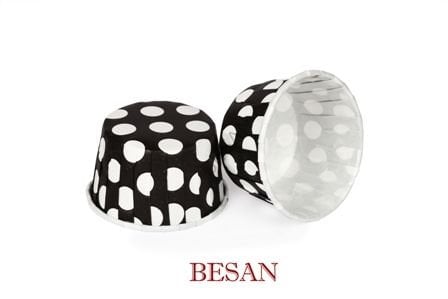 ÖZEL PET KAPSÜL 50*39mm 50 ADET SİYAH-BEYAZ PUANTİYE