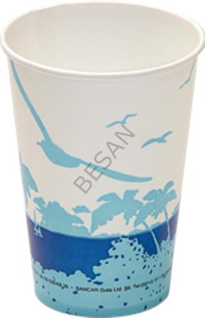 KARTON BARDAK 12oz HAWAI DESEN  1000 ADET
