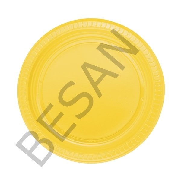 PLASTİK TABAK SARI 25 ADET 23cm.