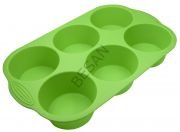 SİLİKON MUFFIN KALIBI 6'LI YEŞİL