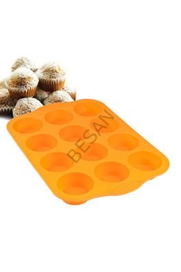 SİLİKON MUFFIN KALIBI 12'Lİ TURUNCU