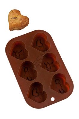 KALPLİ SİLİKON MUFFIN KALIBI 6'LI KAHVERENGİ