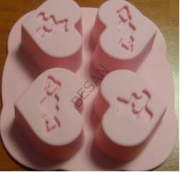 KALPLİ SİLİKON MUFFIN KALIBI 4'LÜ PEMBE
