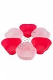 SİLİKON KALPLİ MUFFIN CUP 6'LI SET