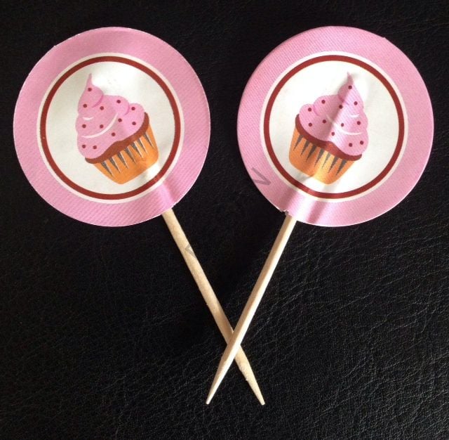 PEMBE CUPCAKE DEKORATİF KÜRDAN - 10 ADET