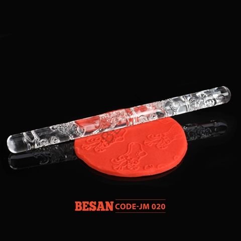 AKRİLİK DESENLİ MERDANE 16CM UZUNLUK - 12MM ÇAP