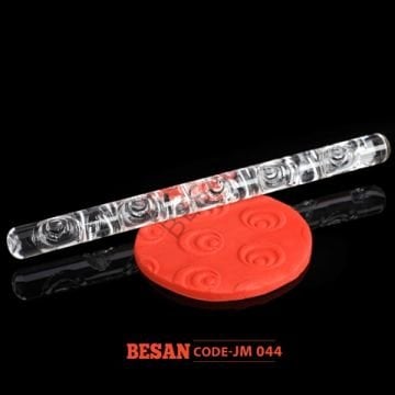 AKRİLİK DESENLİ MERDANE 16CM UZUNLUK - 12MM ÇAP