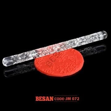 AKRİLİK DESENLİ MERDANE 16CM UZUNLUK - 12MM ÇAP