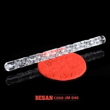 AKRİLİK DESENLİ MERDANE 16CM UZUNLUK - 12MM ÇAP