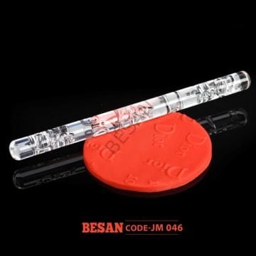 AKRİLİK DESENLİ MERDANE 16CM UZUNLUK - 12MM ÇAP