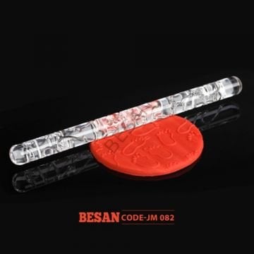 AKRİLİK DESENLİ MERDANE 16CM UZUNLUK - 12MM ÇAP