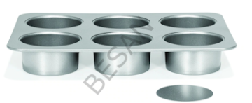 PATİSSE SILVER TOP MİNİ TEKLİ CHEESECAKE KALIBI 6 LI