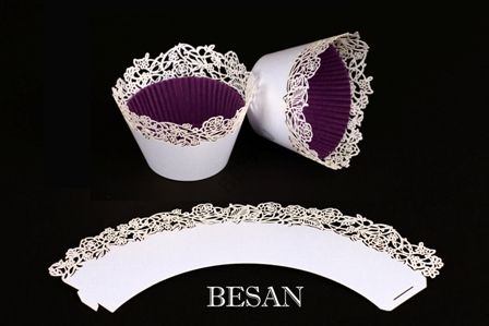 CUPCAKE KENAR DANTELİ - GÜL BEYAZ
