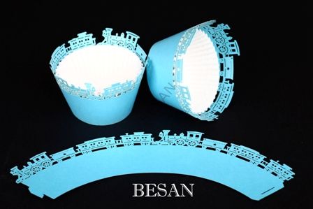CUPCAKE KENAR DANTELİ - TREN MAVİ