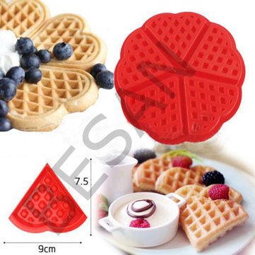 SİLİKON WAFFLE KALIBI KALP DESEN