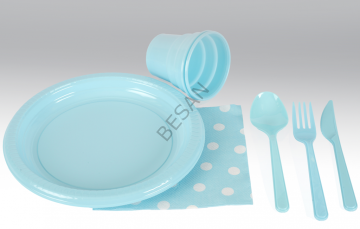 PLASTİK TABAK MAVİ 25 ADET 23cm