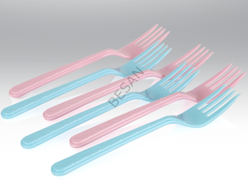 PLASTİK ÇATAL PEMBE 25 ADET
