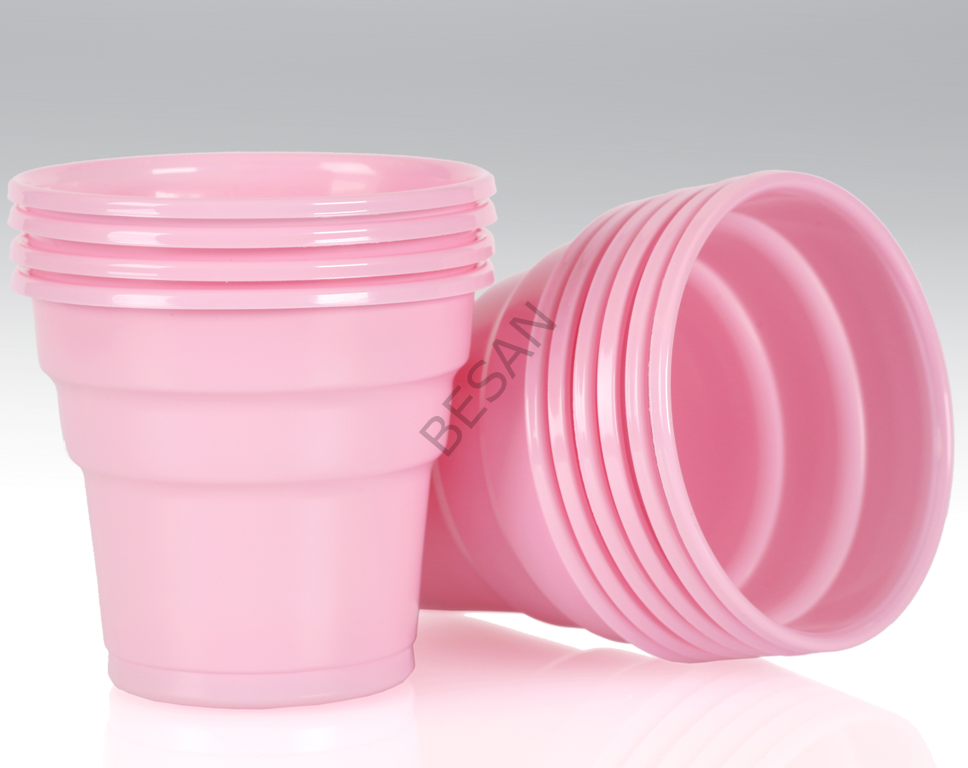 PLASTİK BARDAK PEMBE 25 ADET