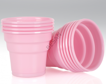 PLASTİK BARDAK PEMBE 25 ADET
