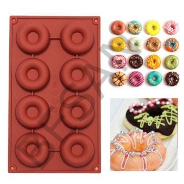 DONUT SİLİKON KALIBI 8'Lİ