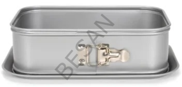 PATİSSE SILVER TOP  TABANLI DİKDÖRTGEN KELEPÇELİ KALIP 28*18cm.