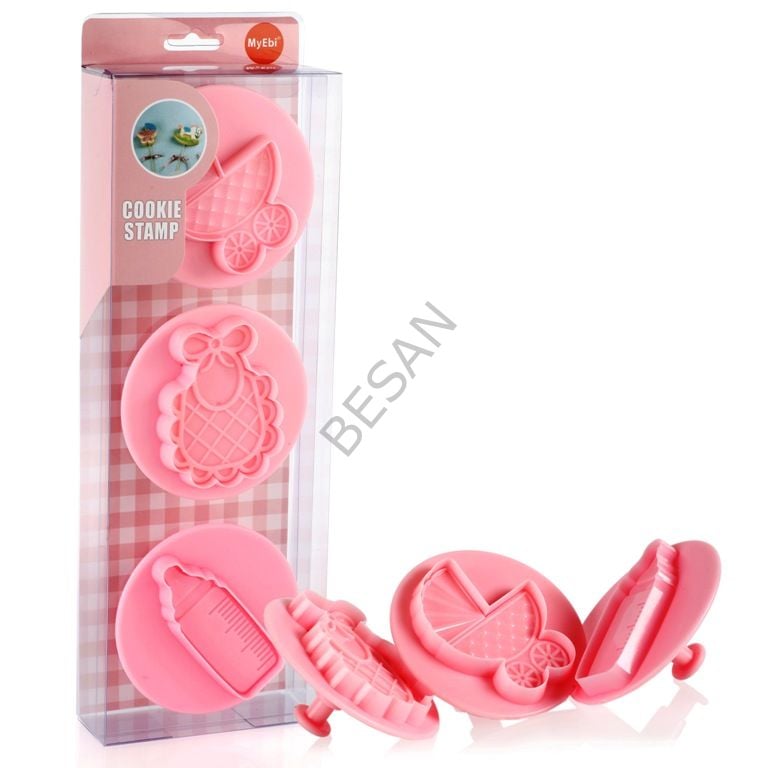 BABY SET BÜYÜK PEMBE BASMALI KOPAT  3 PARÇA