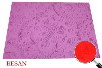 SİLİKON MAT - SİLPAT KELEBEK DESEN KÜÇÜK 38*29 CM