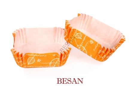 PET KAPSÜL 80*80 MM - TURUNCU YAPRAK (KARE)