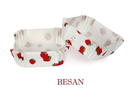 PET KAPSÜL 80*80 MM - ÇİLEK (KARE) 100 ADET