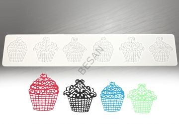SİLİKON DANTEL KALIP CUPCAKE  DESEN