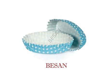 PET KAPSÜL - MAVİ PUANTİYE (OVAL) 100 ADET