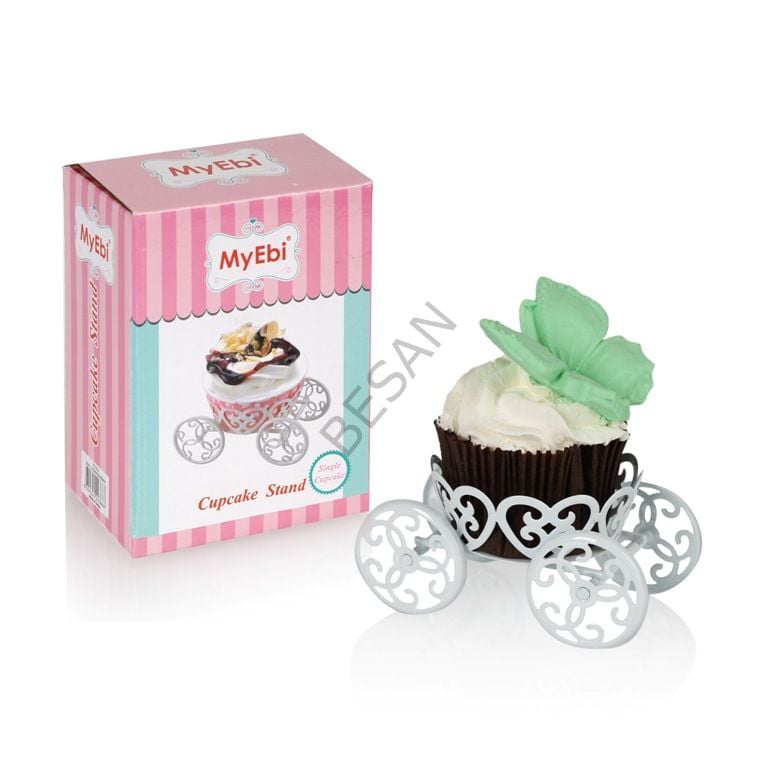 METAL CUPCAKE STANDI BEYAZ