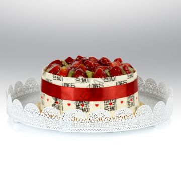 METAL CUPCAKE STANDI - BEYAZ