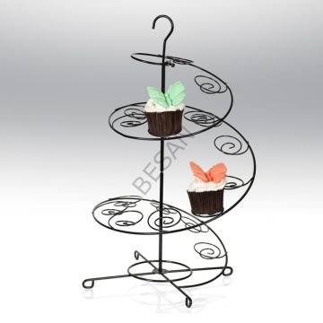 METAL CUPCAKE STANDI SİYAH / 15'Lİ