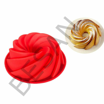 RÜZGARGÜLÜ SİLİKON KEK KALIBI ( KAHVERENGİ)