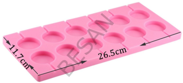 SİLİKON LOLİPOP ŞEKER İZOMALT KALIBI 12'Lİ