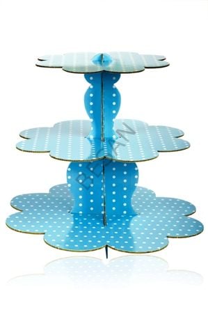 MYEBI KARTON CUPCAKE STANDI MAVİ PUANTİYE