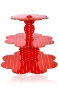 MYEBI KARTON CUPCAKE STANDI KIRMIZI PUANTİYE