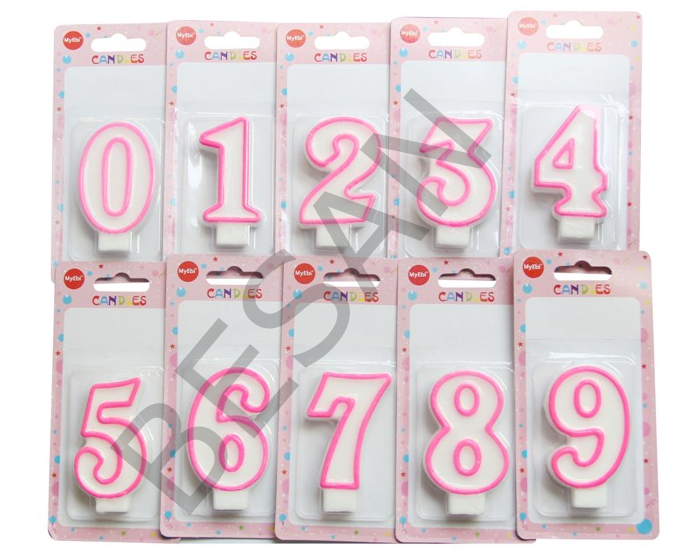 RAKAM MUM 7 YAŞ DÜZ PEMBE