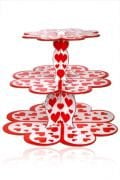 MYEBI KARTON CUPCAKE STANDI KIRMIZI KALPLİ
