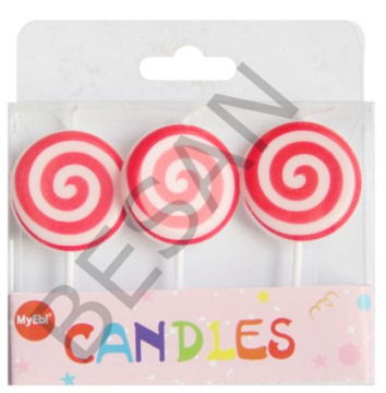 SPİRAL MUM SET 3'LÜ KIRMIZI