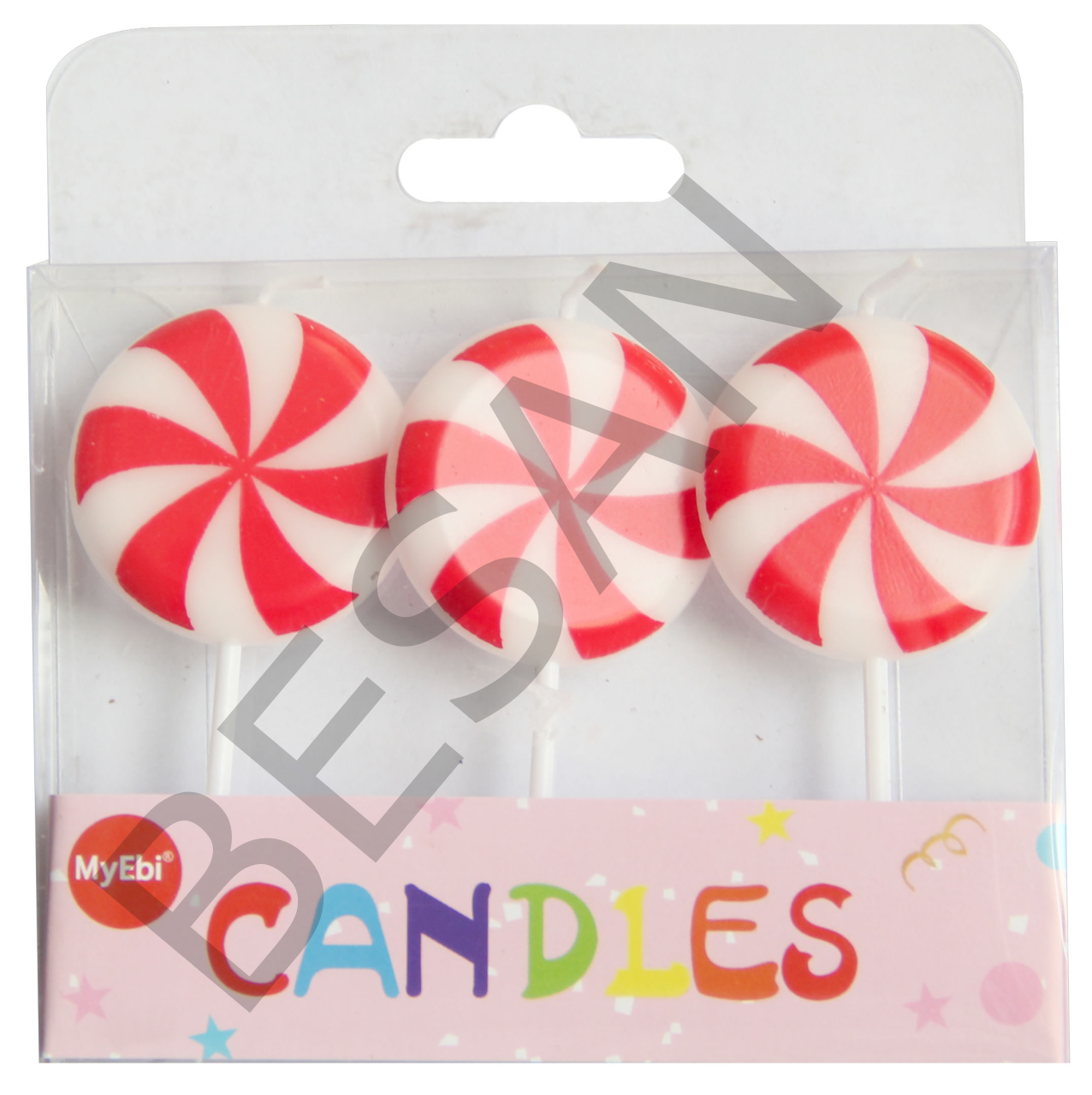 RÜZGARGÜLÜ MUM SET 3'LÜ KIRMIZI