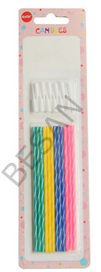 UZUN MUM SET 10.5CM - 3MM ÇAP 12'Lİ KARIŞIK RENK